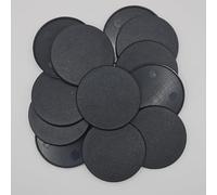 Justrolling6s 80mm Round Plastic Wargaming Bases 3pcs - Black Miniature Bases for Wargaming Miniatures Figures - Model Painting Wargame Miniatures, 40k, Fantasy, AOS etc... - Tabletop Games Bases