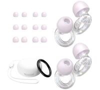 JUSTRVN Ear Plugs for Concert, 2 Pairs of Noise Reduction Earplugs 25dB-30dB with 8 Ear Tips&Carry case,Reusable Hearing Protection earplugs for Sleep,Social,Work,Focus&Noise Sensitivity
