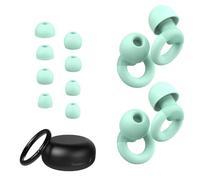 JUSTRVN Ear Plugs for Sleeping, 2 Pairs of Reusable Earplugs for Noise Reduction 25dB-30dB with 8 Ear Tips, Soft Hearing Protection Ear Plugs for Concert,Noise Sensitivity, Study & Work