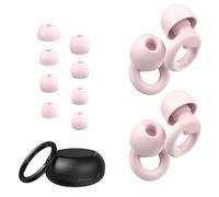 JUSTRVN Ear Plugs for Sleeping, 2 Pairs of Reusable Earplugs for Noise Reduction 25dB-30dB with 8 Ear Tips, Soft Hearing Protection Ear Plugs for Concert,Noise Sensitivity, Study & Work