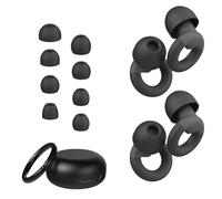 JUSTRVN Ear Plugs for Sleeping, 2 Pairs of Reusable Earplugs for Noise Reduction 25dB-30dB with 8 Ear Tips, Soft Hearing Protection EarPlugs for Concert,Noise Sensitivity, Study & Work