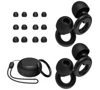 JUSTRVN Ear Plugs for Sleeping,2 Pairs of Stylish Reusable Noise Reduction Earplugs with 8 Pairs Tips & case,Hearing Protection Earplugs for Concert,Travel,Work,Live Events - 25dB-30dB