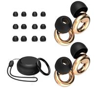 JUSTRVN Ear Plugs for Sleeping,2 Pairs of Stylish Reusable Noise Reduction Earplugs with 8 Pairs Tips & case,Hearing Protection Earplugs for Concert,Travel,Work,Live Events - 25dB-30dB