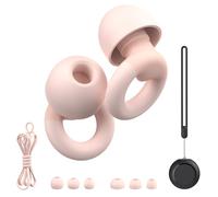 JUSTRVN Earplugs for Sleeping,Noise Reduction Soft Silicone Ear plugs with 7 Pairs Ear Tips&One Connection Cord,Hearing Protection Reusable Earplugs for Sleeping,Concert,Work&Sound Reduction 25dB-30db