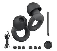 JUSTRVN Earplugs for Sleeping,Noise Reduction Soft Silicone Ear plugs with 7 Pairs Ear Tips&One Connection Cord,Hearing Protection Reusable Earplugs for Sleeping,Concert,Work&Sound Reduction 25dB-30db