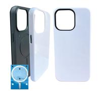JUSTRY 5PCS 3D 2 in 1 Sublimation Film Phone Case for iPhone 13/14, Blank 3D Coated DIY Customizable Film Cases + Magnets, Easy to Sublimate Bulk Covers Support Wireless Charging Glossy