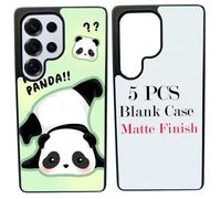 JUSTRY 5PCS Sublimation Blank Phone Case Bulk Covers for Samsung Galaxy S25 Ultra, Easy to Sublimate DIY 2D Case Soft Rubber Printable Sub Heat Transfer Phone Cover + Insert Matte Wholesale