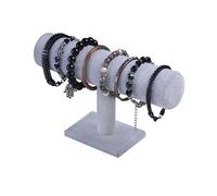 Justsoso Bracelet Holder,Bracelet Display Stand For Selling,Jewelry Organizer Watch Rack For Show (gray velevt)