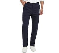 JustSun Chino Trousers for Men Casual Chinos Regular Fit Smart Pants Dark Blue 34W32L