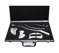 JustSun Gua Sha Set, Massage Tool, Medical Grade Stainless Steel IASTM Tools for Soft Tissue Mobilization and Reduce Muscle Pain (Set L)