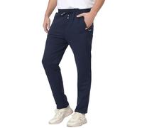 JustSun Tracksuit Bottoms Men Joggers UK Jogging Bottoms with Zip Pockets Track Suit Gym Sports Trousers Blue L