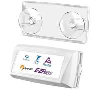 JUSTTOP EZ Pass Holder with Powerful Suction Cups for Windshield, Fits for Most US States, Easy to Install and Remove