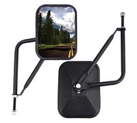 JUSTTOP Mirrors Doors Off, Side View Mirrors for Jeep Wrangler CJ YJ TJ JK JL & Unlimited Quicker Install Door Hinge Mirror for Safe Doors Off Driving, Car Exterior Accessories- 2Pack