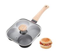 JUSTUP Nonstick Egg Frying Pan, 3-in-1 Nonstick Pan Divided Grill Frying Pan, Heat Resistant Handle 3 Section Skillet Egg Frying Pan, Omelette Pan for Breakfast, Egg, Bacon and Burgers (11.4 Inch)