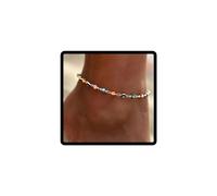 JUSTUSNX Adjustable Anklet Colorful Devil's Eye Ankle Bracelet Beach Summer Foot Jewelry Chain for Women and Girls (A)