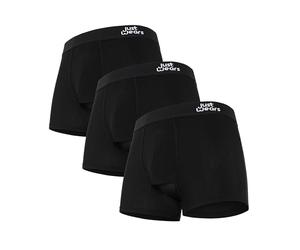 JustWears Active Mens Trunks, 3 Pack | Breathable Anti-Chafe Underwear with PouchTech™ Support | Moisture-Wicking MicroModal Air Cool Fabric | Seamless Sustainable Boxers for Men | Pants Gift