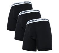 JustWears Boxer Briefs Active - BLACK - BLACK LOGO - M
