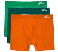 JustWears Boxer Briefs - Pack of 3 | Anti Chafing No Ride Up Organic Underwear for Men | Perfect for Everyday Wear or Sports like Walking Cycling & Running, Pine,orange,green, L