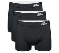 JustWears Boxer Shorts Briefs - AS SEEN ON DRAGONS DEN - Pack of 2 | Anti Chafing No Ride Up Organic Underwear for Men | Boxers Perfect for Everyday Sports like Cycling & Running | X-Large Black