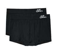 JustWears Trunks - Pack of 2 | Anti Chafing No Ride Up Organic Underwear for Men | Perfect for Everyday Wear or Sports like Walking, Cycling & Running | All Black | Large