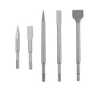 JUSTYINUO 5pcs Point Groove Gouge Flat Chisels Set Electric Hammer Drill Bit Break Concrete Brick Wall Drilling Tools Power Tool Parts drill