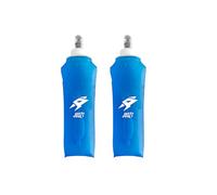Juszt Soft Collapsible Water Bottle - Foldable Water Bottle with Bite Valve 250 ml/500ml Flask for Running BPA Free Reusable Water Flask for Travel (BLUE, 250ML DOUBLE)
