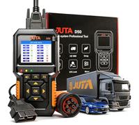 JUTA D50 Heavy Duty Truck Diagnostic Scanner 2-in-1 HDOBD OBD2 Code Reader Check Engine Scan Tool for Car and Truck with Real-Time Data Stream, Battery Test
