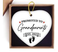 Jutasty Grandparents Gifts, First Time Grandparents Gifts 2025, Pregnancy Announcement Ornament for New Grandparents Grandpa Grandma 2025, Baby Announcement Keepsake for New Grandma, Grandpa to Be