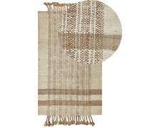 Beliani Rug Ortaoba Beige 80 X 150 Cm Jute