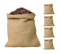 Jute Bag - 5 Pieces Reusable Natural Bags Racing Bags | Durable Kitchen Pouch For Winter Beans, Vegetables, Sandbags, Thanksgiving Games And Racing Fun