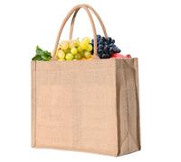 Jute Bags Hessian Bag Jute Shopping Tote Bags with Handles Burlap Beach Bag Reusable Gift for Picnic Travel Shopping Beach and Daily LifeHessian