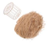 Jute Bird Nest Building Material for Pet Birds Cage Breeding Bedding | Natural Fiber Mix, Storage Basket Included, Soft Safe Liner for Finches