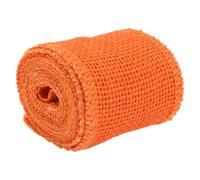 Jute Burlap Ribbon Roll 200x6x0.1cm Orange Christmas Decoration | Rustic Textured Surface, Lightweight Natural Fabric, for Gift Boxes, Mason Jars, Florists and Festive Arrangements