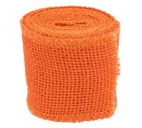 Jute Burlap Ribbon Roll Craft Orange Christmas Decoration 2m Trim | Natural Textured Surface, Rustic Style, Multi-Purpose Material for Wedding Decorators, Crafters, Bouquets, Jars and Gift