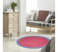 Jute carpet round 80x0.5cm runner rug living room carpet decor bridge