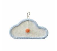 Jute Cat Scratcher Board With Attached Toy Ball And Rope Protects Rugs And Upholstery Lays Flat Or Hangs For Space Saving suitable for apartments pet owners, Blue, size to 9