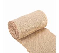 Jute Fabric Burlap Ribbon, Loose Weave Burlap, Vintage Nature Hessian Jute Burlap Ribbon Table Runner Crafts Chair Christmas Wedding Party (15cm*5m)