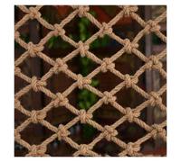 Jute Hemp Rope Net for Safety Decorative, 10mm Thick Handicraft Large Size Rope Netting for Tree House, Stair, Balcony, Railing Protect(6.56x29.52ft/2x9m)