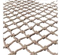 Jute Hemp Rope Netting 12x12cm Mesh 6mm Rope Thickness Customizable Sizes (1x8m) - Safety Net for Garden Outdoor & DIY Projects