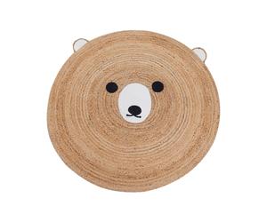 Jute Kids Area Rug Bear 120 cm Beige KOSALAR