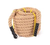 Jute Rope 1 in × 50 ft Natural Material Heavy Duty Jute Rope Twisted for Indoor Outdoor Crafts, Nautical, Tug of War, Railing, Hammock, Swing, Gardening, Climbing