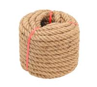 Jute Rope (1 in X 100 ft), 25mm Thick Twisted Manila Ropes,Tug of War Rope,Thick Ropes Natural Heavy Duty Hemp Rope for Swing Bed, Crafts, Railing, Tug of War, Home Decorating (25mm, 100FT)