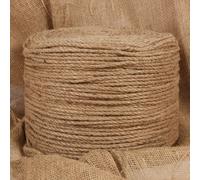 Jute Rope 100% Natural 8mm x 500m Decorative Garden Handrail 28g/m & Craft Rope