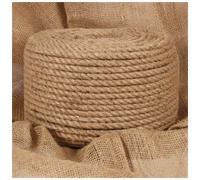 Jute Rope 100% Natural Jute 14mm x 250m Rustic Garden Twine for Decking Handrail