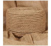 Jute Rope 14 mm x 100 m Natural 100% Jute Thick Garden Decking Handrail Rope14mm