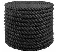 Jute Rope 24cm Black 100% Tossa Jute 3-Ply Rustic Garden DIY Heavy-Duty Durable