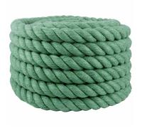 Jute Rope 3 Ply Moisture Absorbent Good Grip Easy to Use Green 100% Tossa