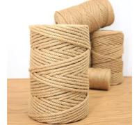 Jute Rope,3mm Thick Twisted Manila Ropes,Tug of War Rope, Natural Heavy Duty Hemp Rope for Swing Bed, Crafts, Railing, Tug of War, Home Decorating (656FT, 3mm)