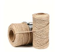 Jute Rope,3mm Thick Twisted Manila Ropes,Tug of War Rope, Natural Heavy Duty Hemp Rope for Swing Bed, Crafts, Railing, Tug of War, Home Decorating (656FT, 3mm)