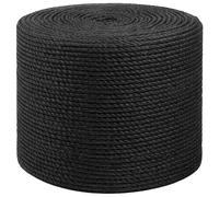 Jute Rope Black 2cm 100% Tossa Jute 3-Ply Strong DIY Twine 10pcs Pack Set